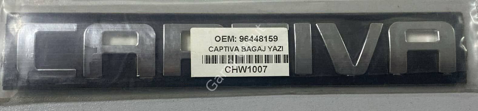 Bagaj Kapak Yazısı Captiva C100 C140 2007 Ve Sonrası 96448159