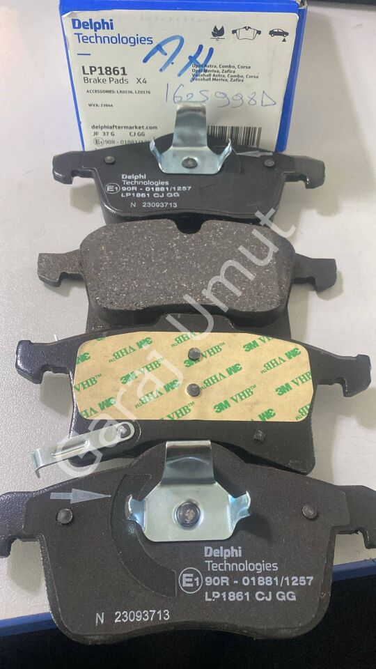 Ön Fren Balatası Astra H Meriva A B Zafira A B Corsa C D Combo C D 1605998